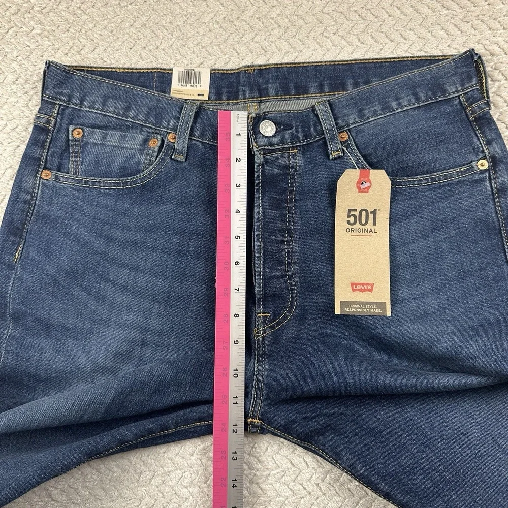 NWT Levis 501 XX Mens 34x36 Button Fly Original Stretch Tall Denim Medium‎ wash